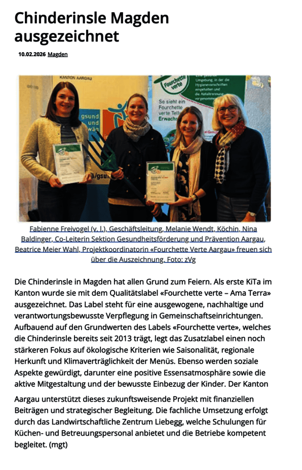 Kita Chinderinsle zur Sonne