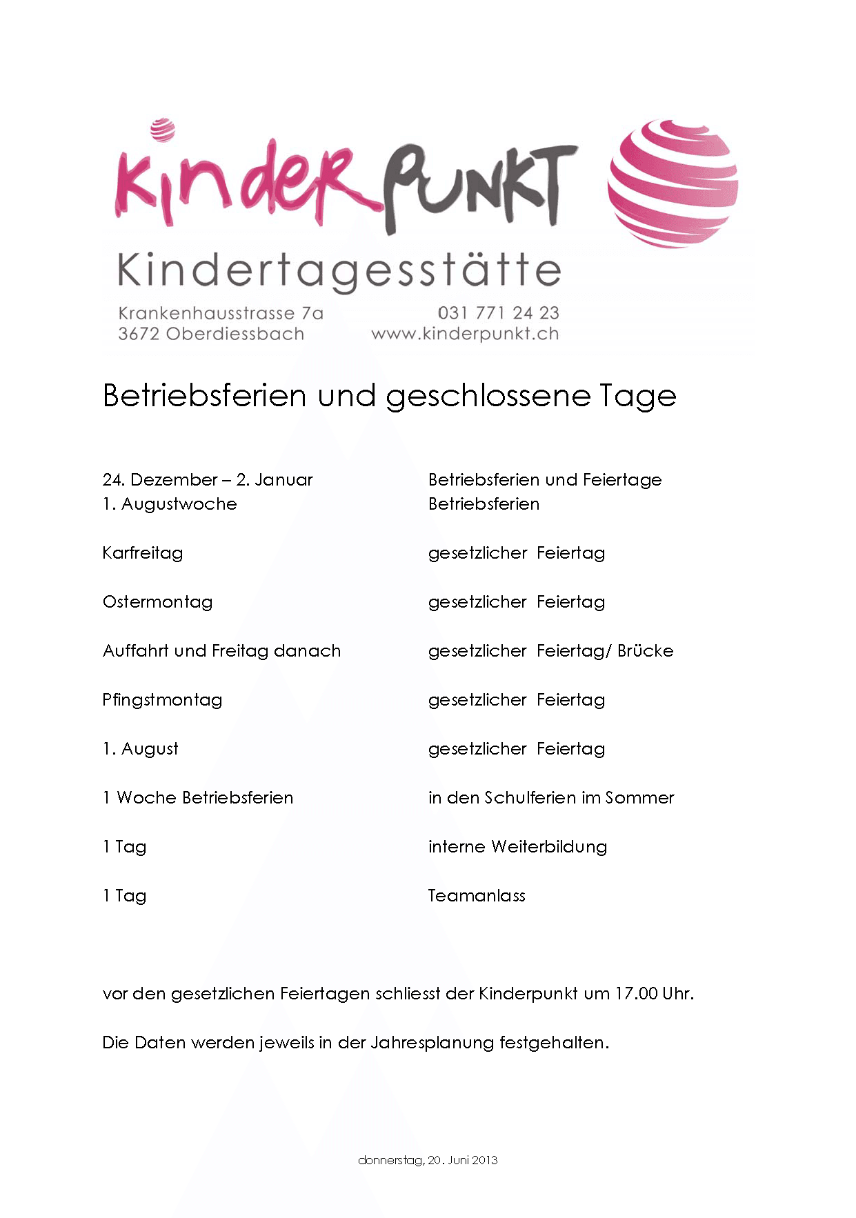 Kinderpunkt Kiesen
